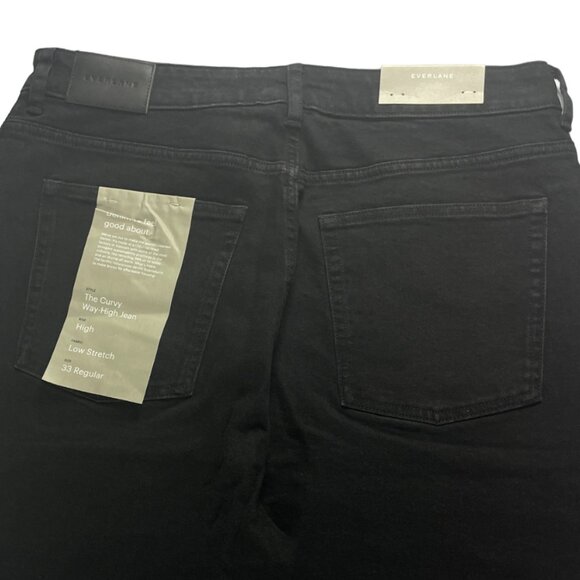 Everlane Curvy Way High Jeans - Coal Black 33 - Picture 9 of 12